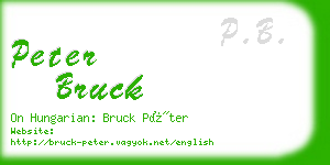 peter bruck business card